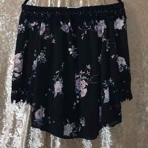 Floral off the shoulder top